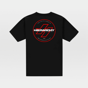 Hierarchy Jiu-Jitsu Academy Foundation Core Tee — back, black, screen printed logo